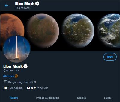 Bio Twitter Elon Musk - Image: Twitter.com