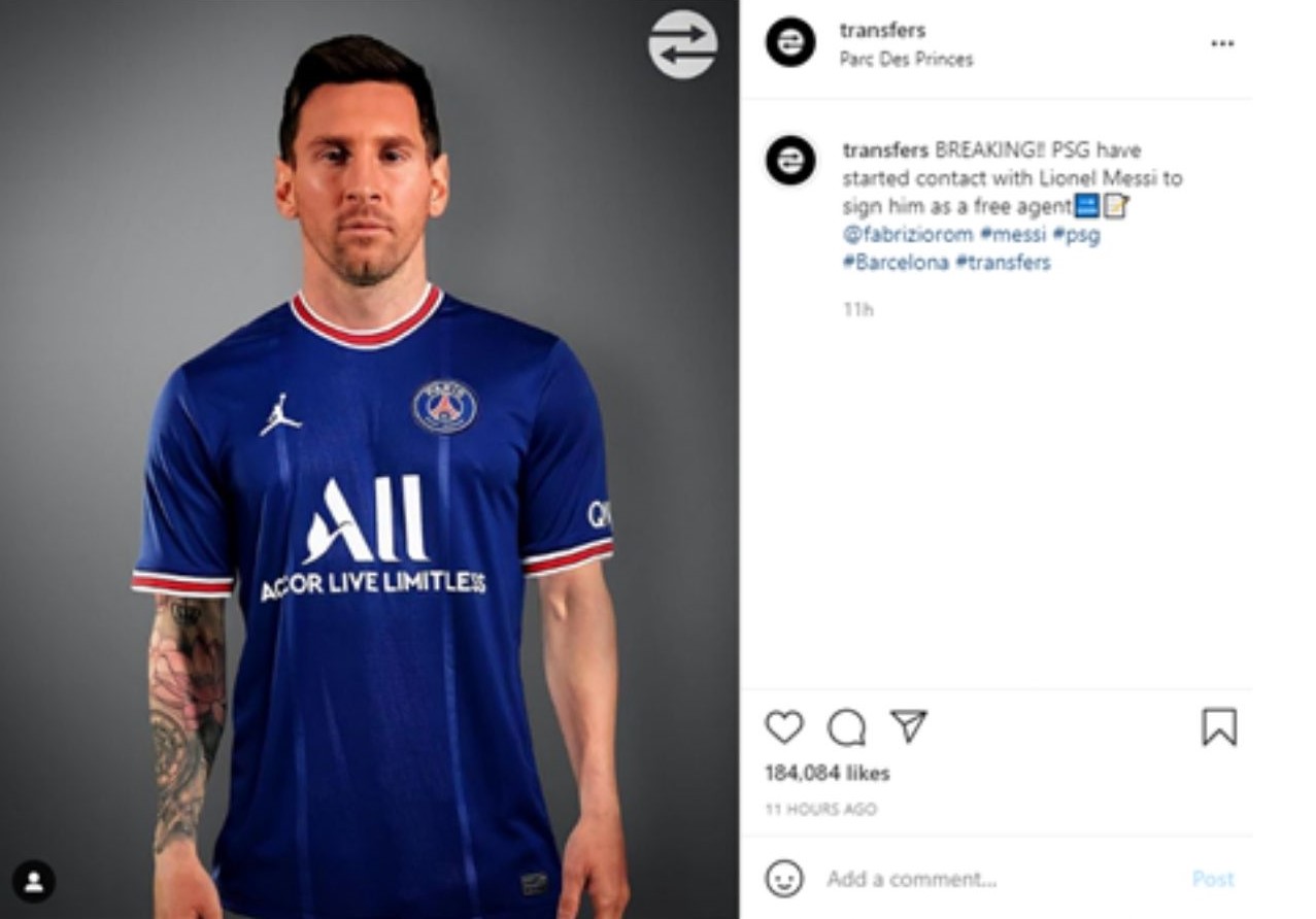 Lionel Messi Use PSG Jersey Kit
