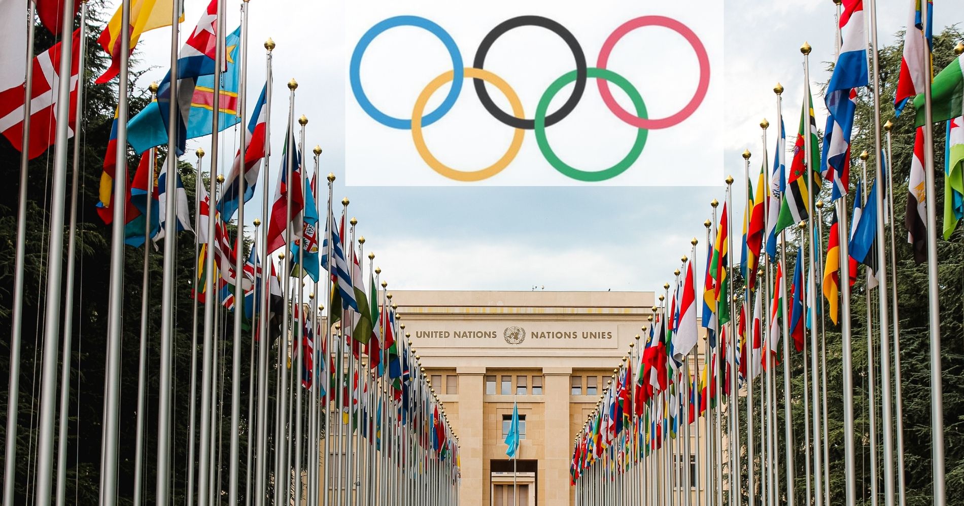 Ilustrasi Gambar Bendara Negara dan Logo Olimpiade 2020 Bisnis Muda (Canva dan Google)