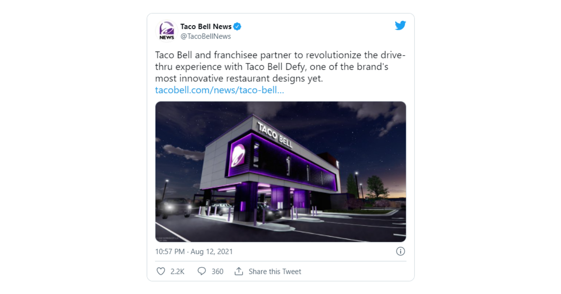 Taco Bell Defy Illustration Web Bisnis Muda - Twitter @TacoBellNews