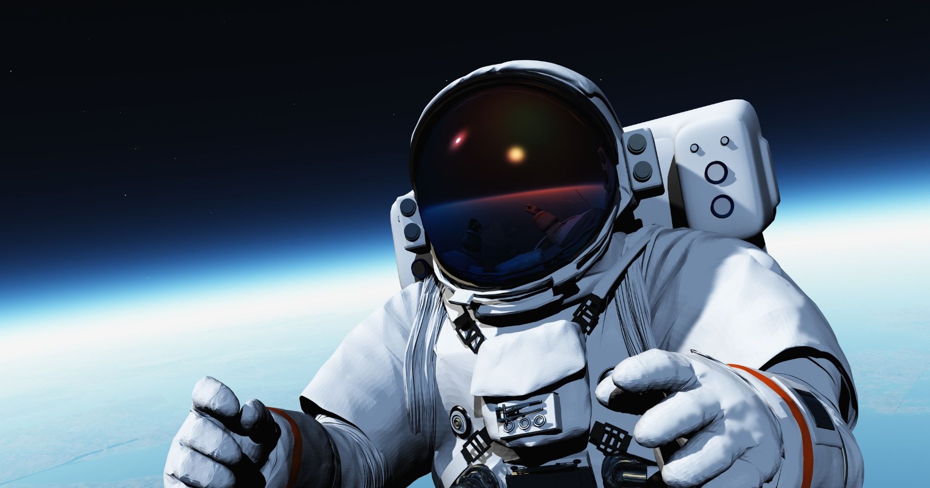 Astronaut Illustration Web Bisnis Muda - Canva