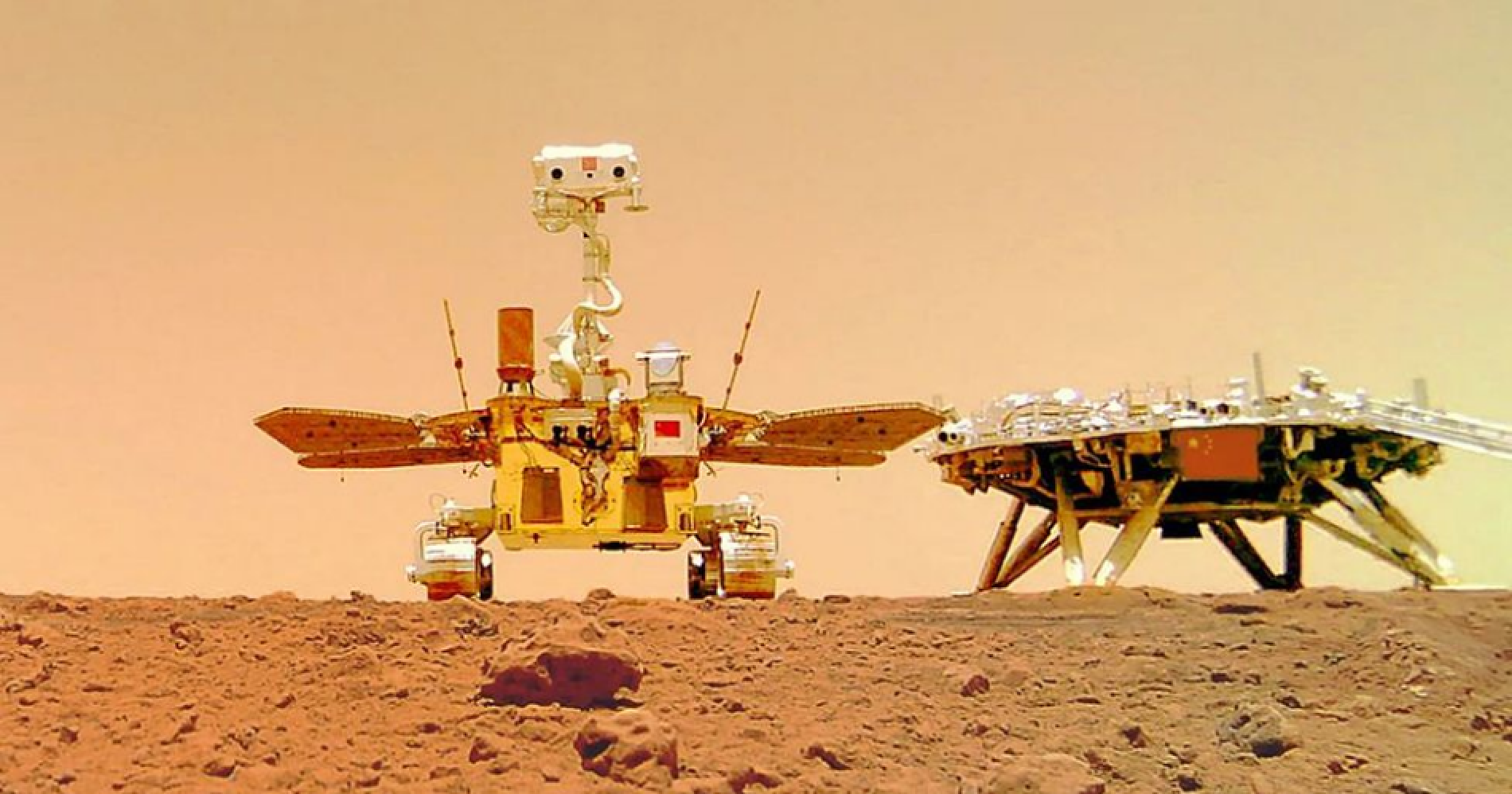 Zhurong Rover on Mars Illustration Web Bisnis Muda - BBC