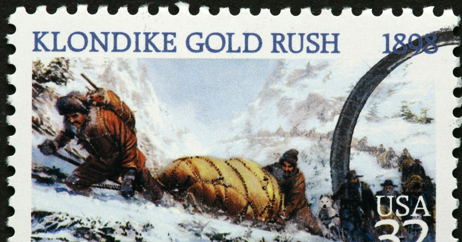 Klondike Gold Rush Stamp Illustration Web Bisnis Muda - Image: Canva