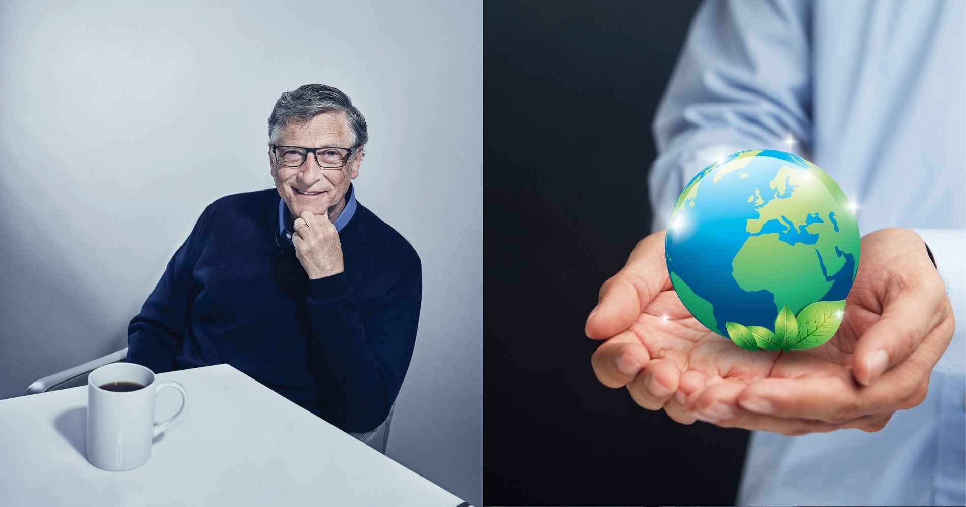 Bill Gates Incar Transisi Energi Bersih Illustration Bisnis Muda - Image: Pinterest - Canva