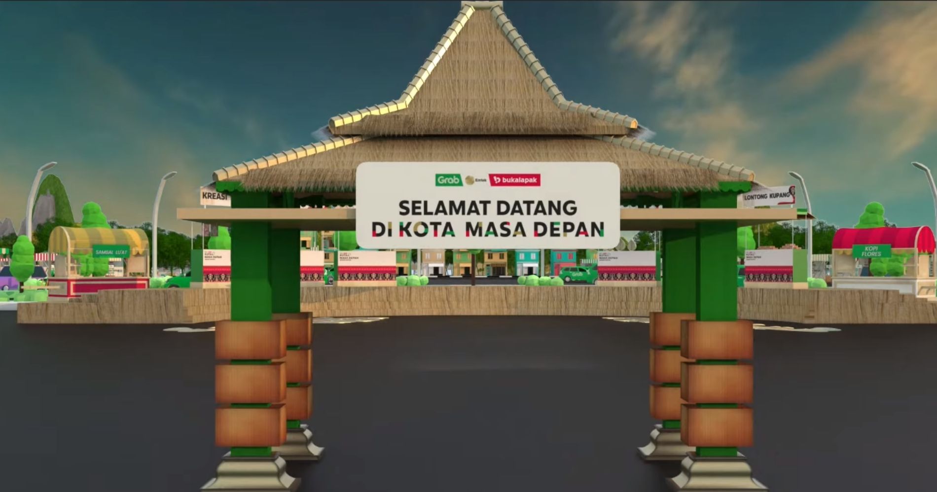 Kota Masa Depan by Grab, Emtek & Bukalapak Illustration Web Bisnis Indonesia - Image: Kanal Youtube Grab Indonesia
