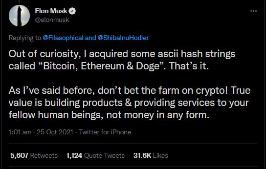 Tweet Elon Musk soal Shiba Inu - Image: Twitter Elon Musk