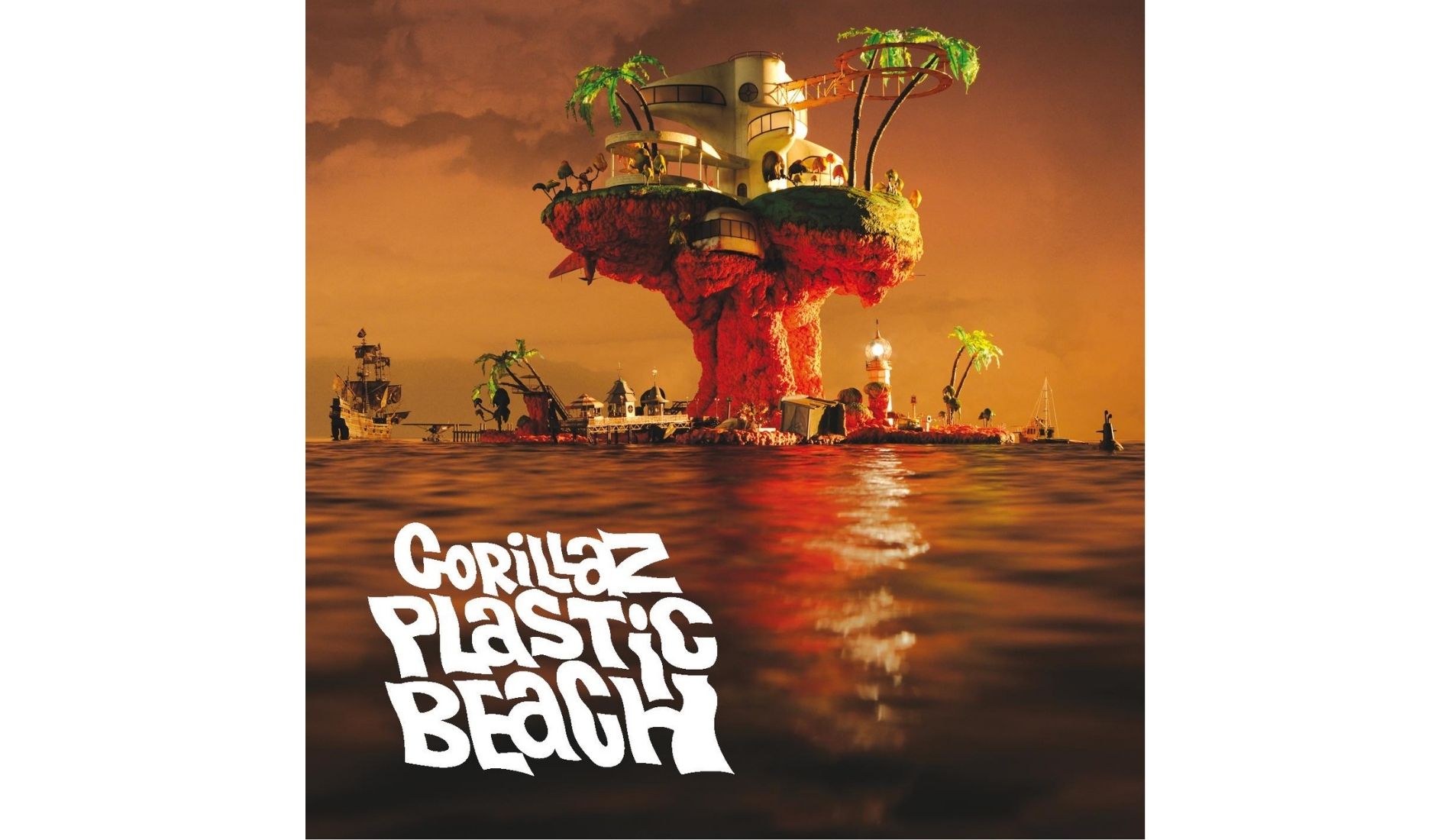 Album Gorillaz Plastic Beach Illustration Bisnis Muda - Image: Pinterest