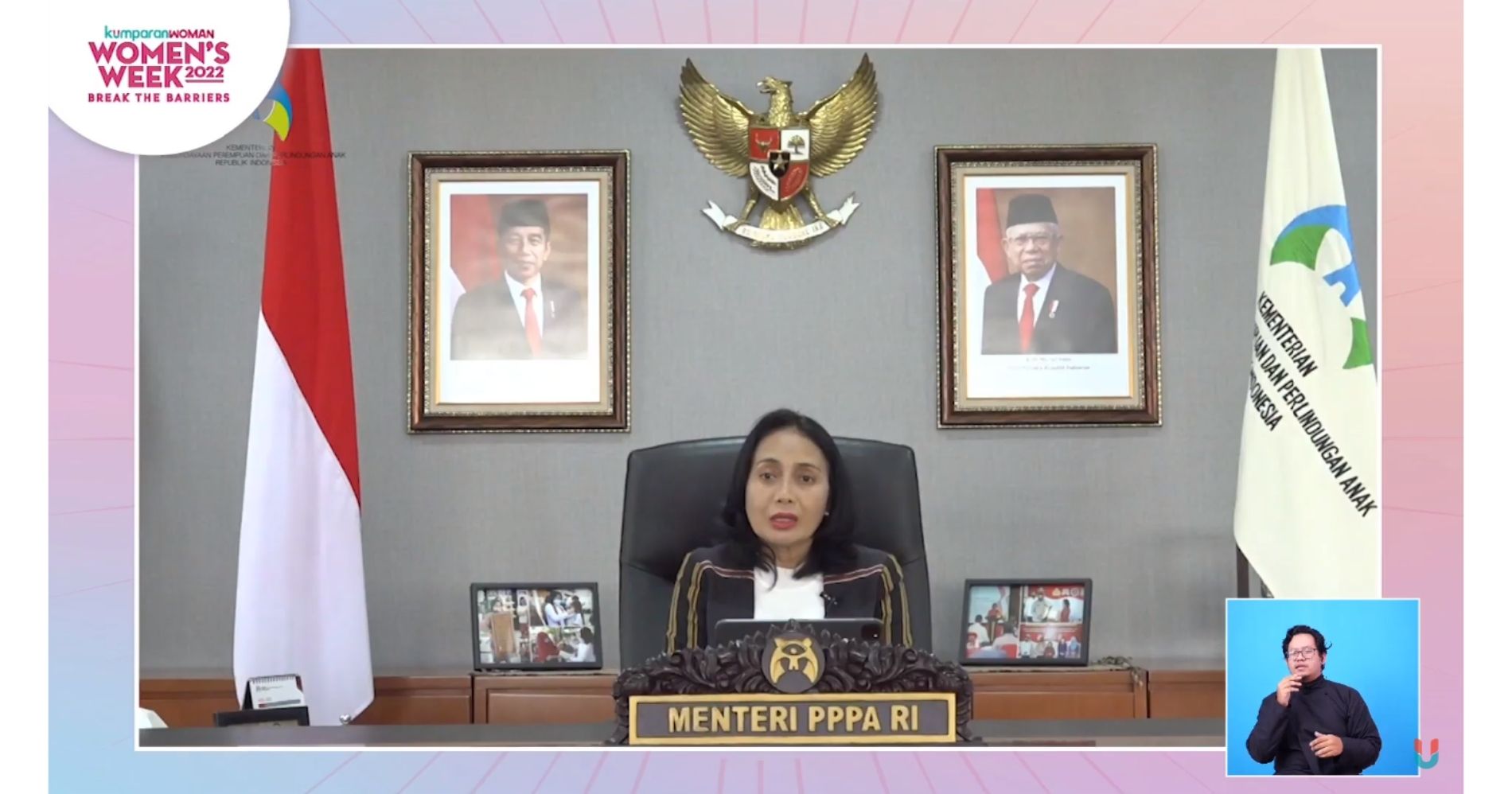 Menteri PPPA, I Gusti Ayu Bintang Darmawati, dalam Women’s Week 2022 - Image: Dok. kumparan.
