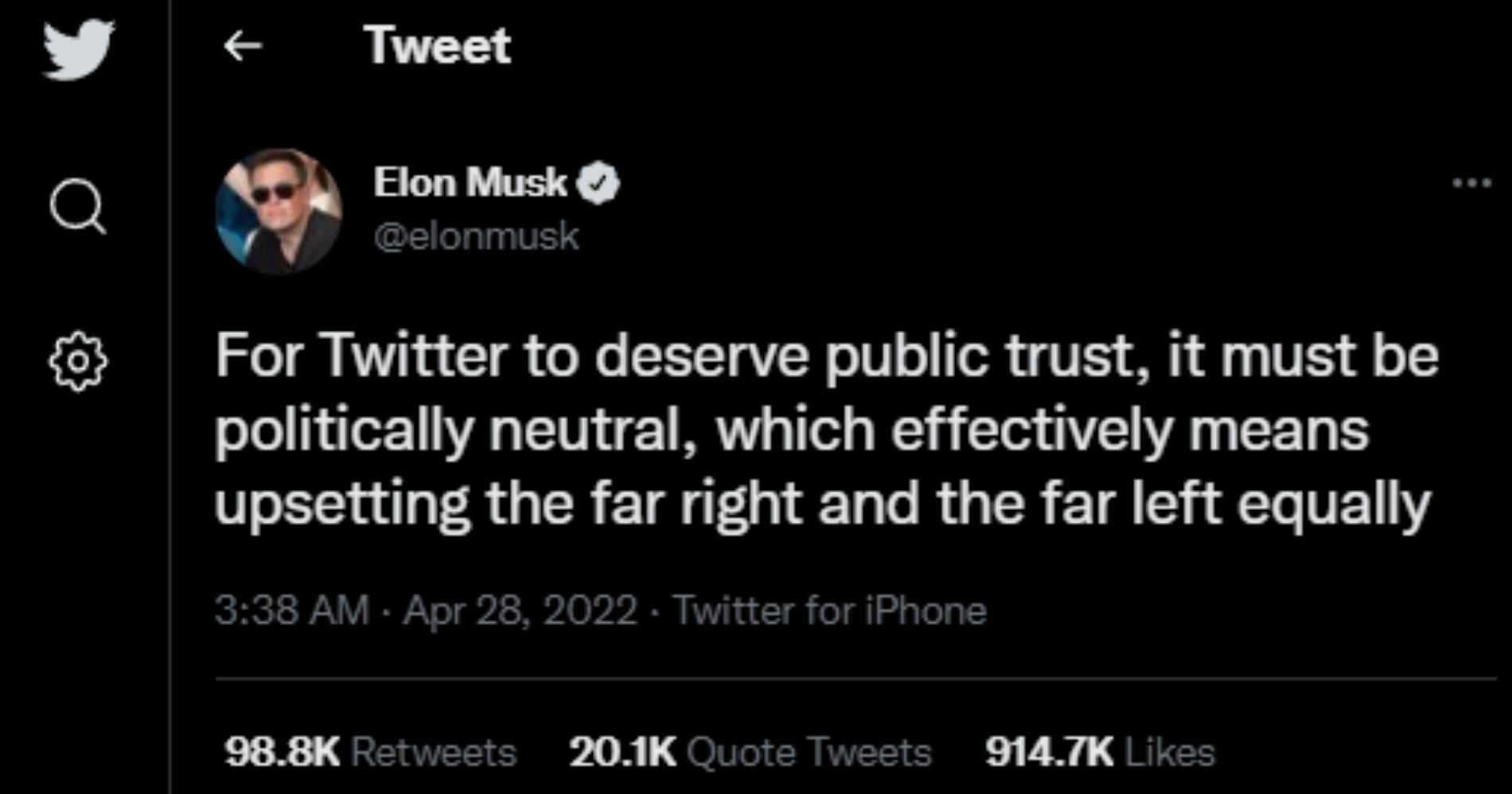 Elon Musk Ingin Twitter Jadi Meda yang Politically Neutral Ilustrasi Bisnis Muda - Image: Twitter