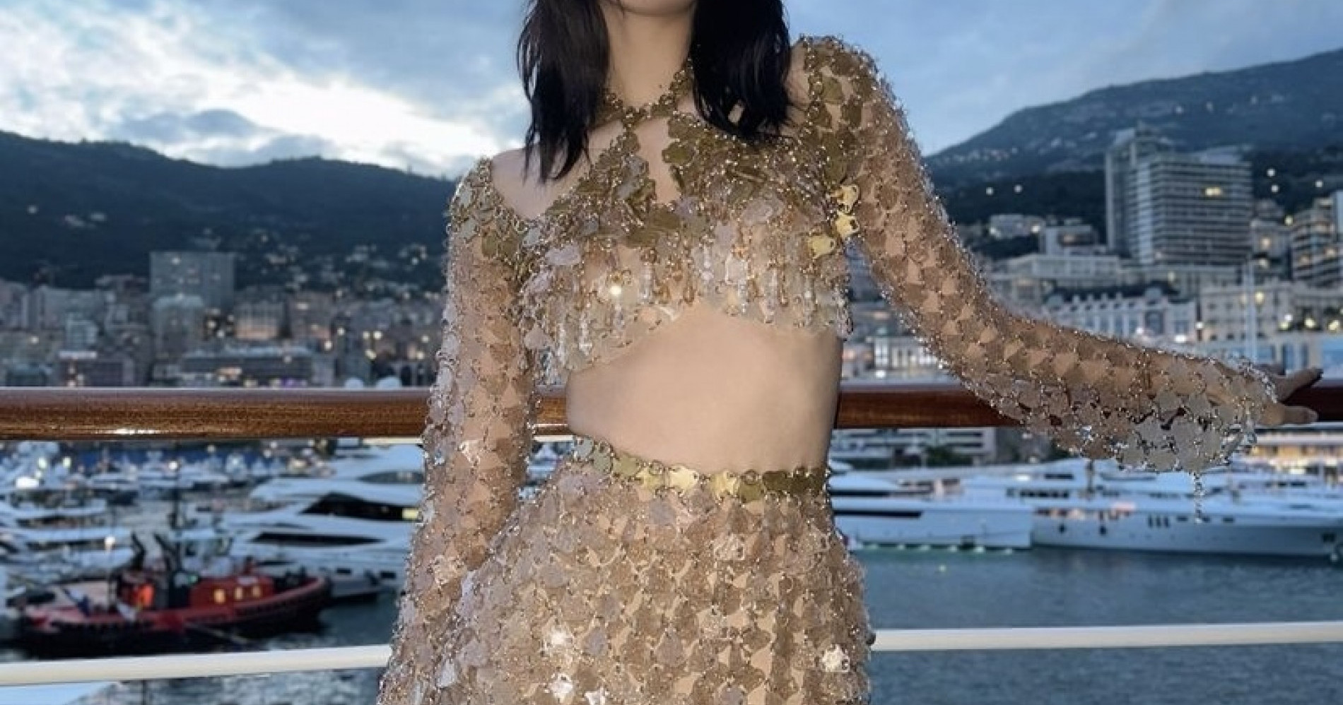 Lisa BLACKPINK pakai kostum daur ulang saat hadiri F1 Grand Prix 2024 di Monaco (Sumber gambar: Instagram @lalalalisa_m)