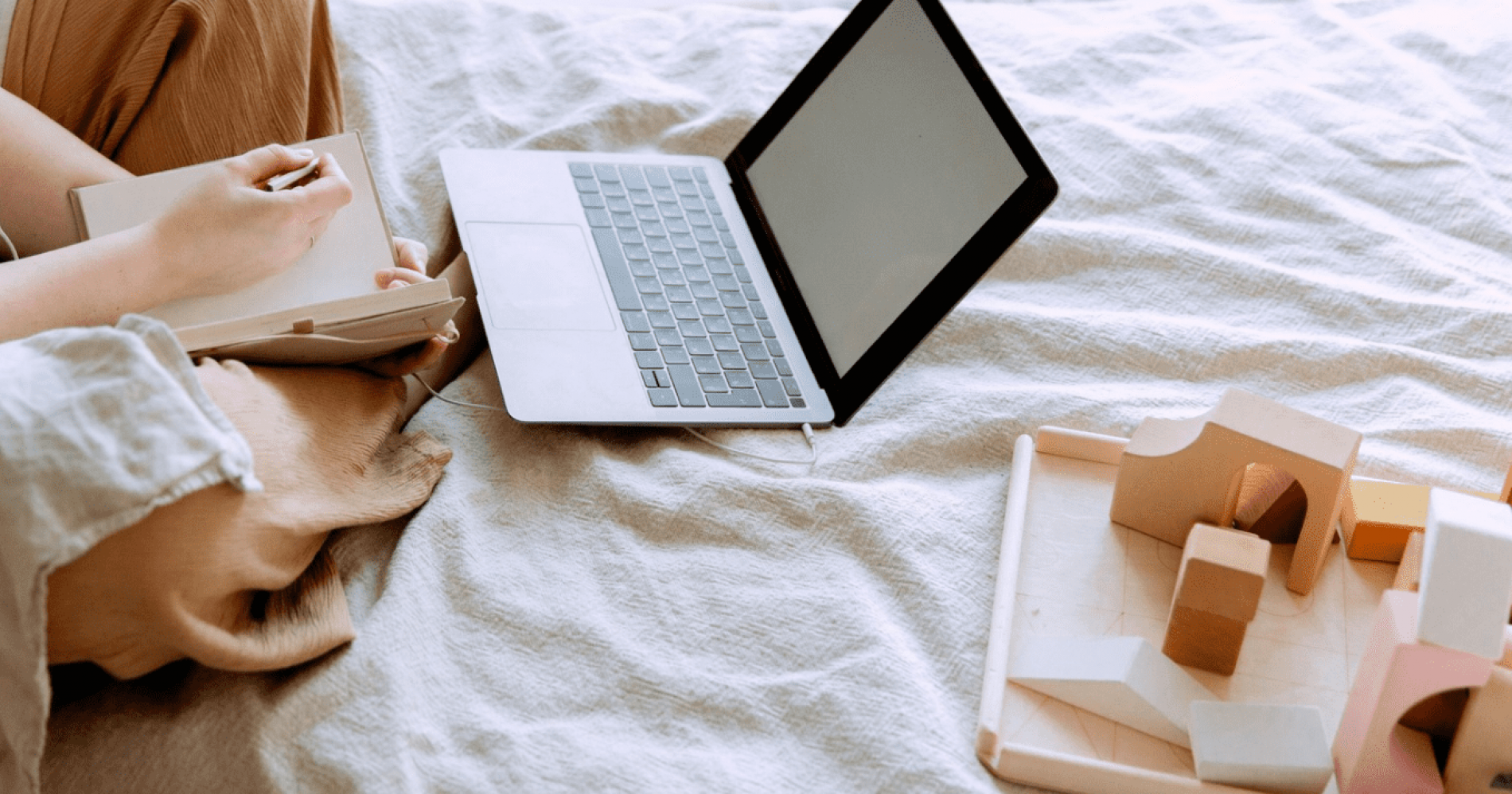 Photo by Tatiana Syrikova on Pexels: Crop Woman Using Laptop on Bed