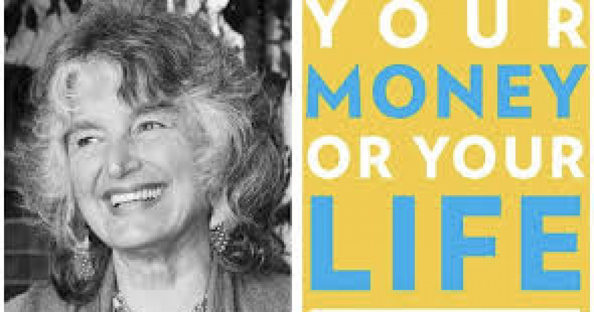 Ilustrasi buku "Your Money or Your Life" dengan pengarangnya, Vicki Robin. (Sumber gambar: hermoney.com)