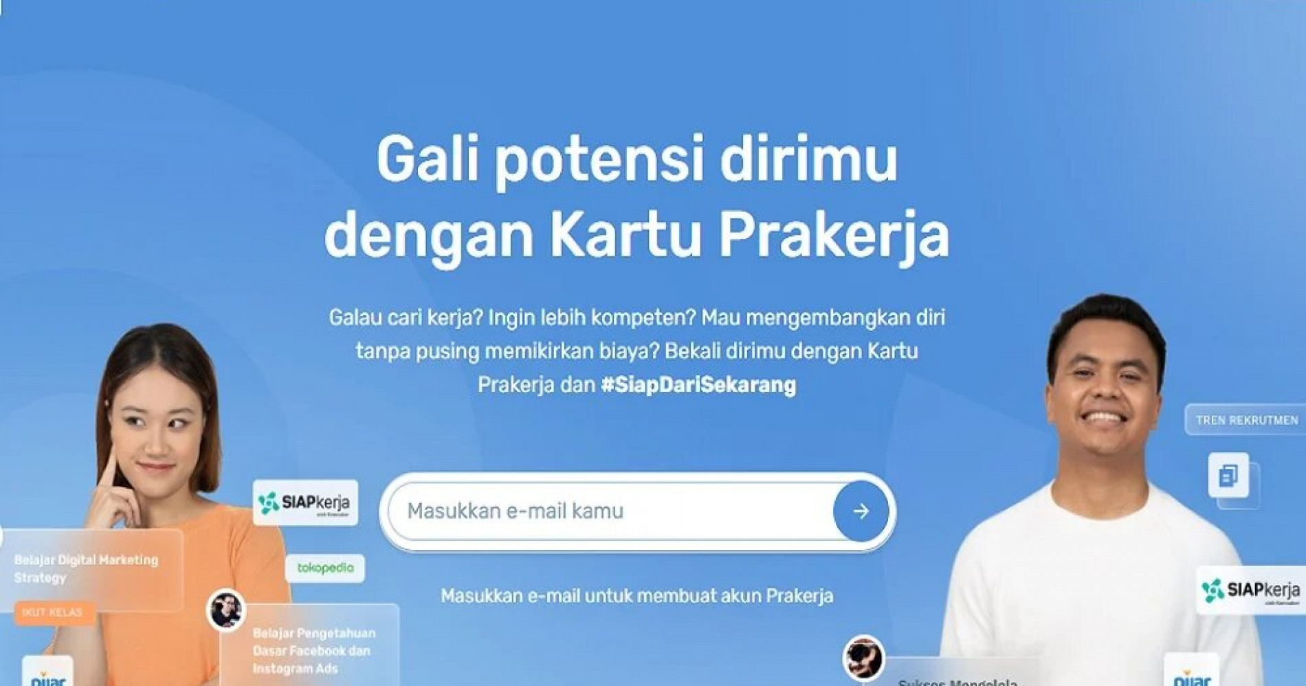 Pendaftaran Kartu Prakerja Gelombang 70 Sudah Dibuka. Berikut, syarat dan tata caranya (Sumber gambar tangkapan layar lama prakerja)