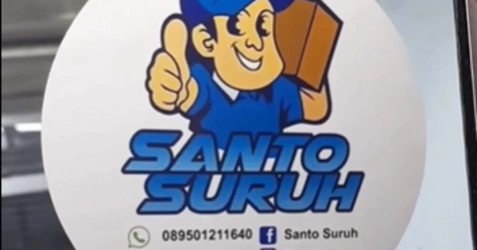 Santo suruh adalah salah satu bisnis unik, di mana ia rela disuruh-suruh asalkan pekerjaanya halal (Instagram logo santu suruh)