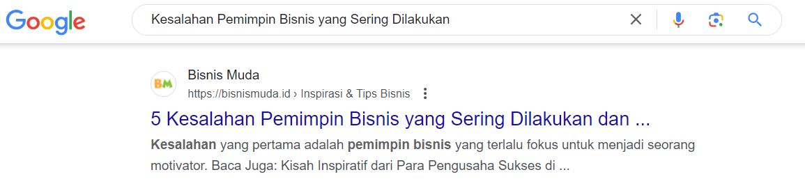 Contoh Meta Description yang Baik