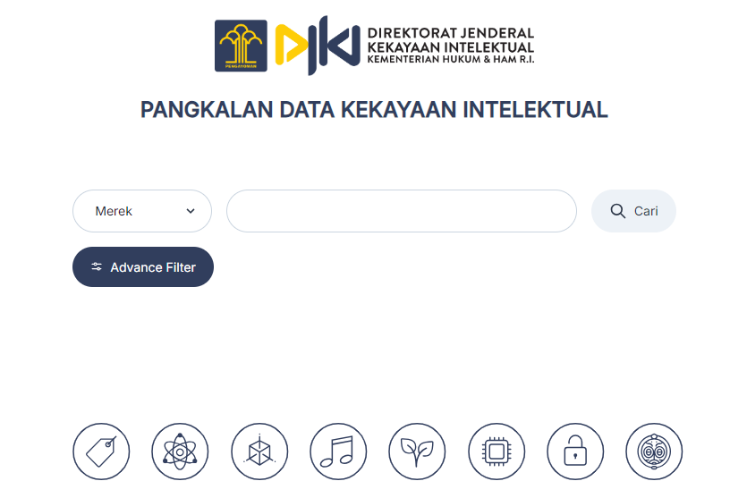 Laman Pangkalan Data Kekayaan Intelektual