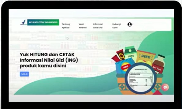 Website Hitung dan Cetak Informasi Nilai Gizi