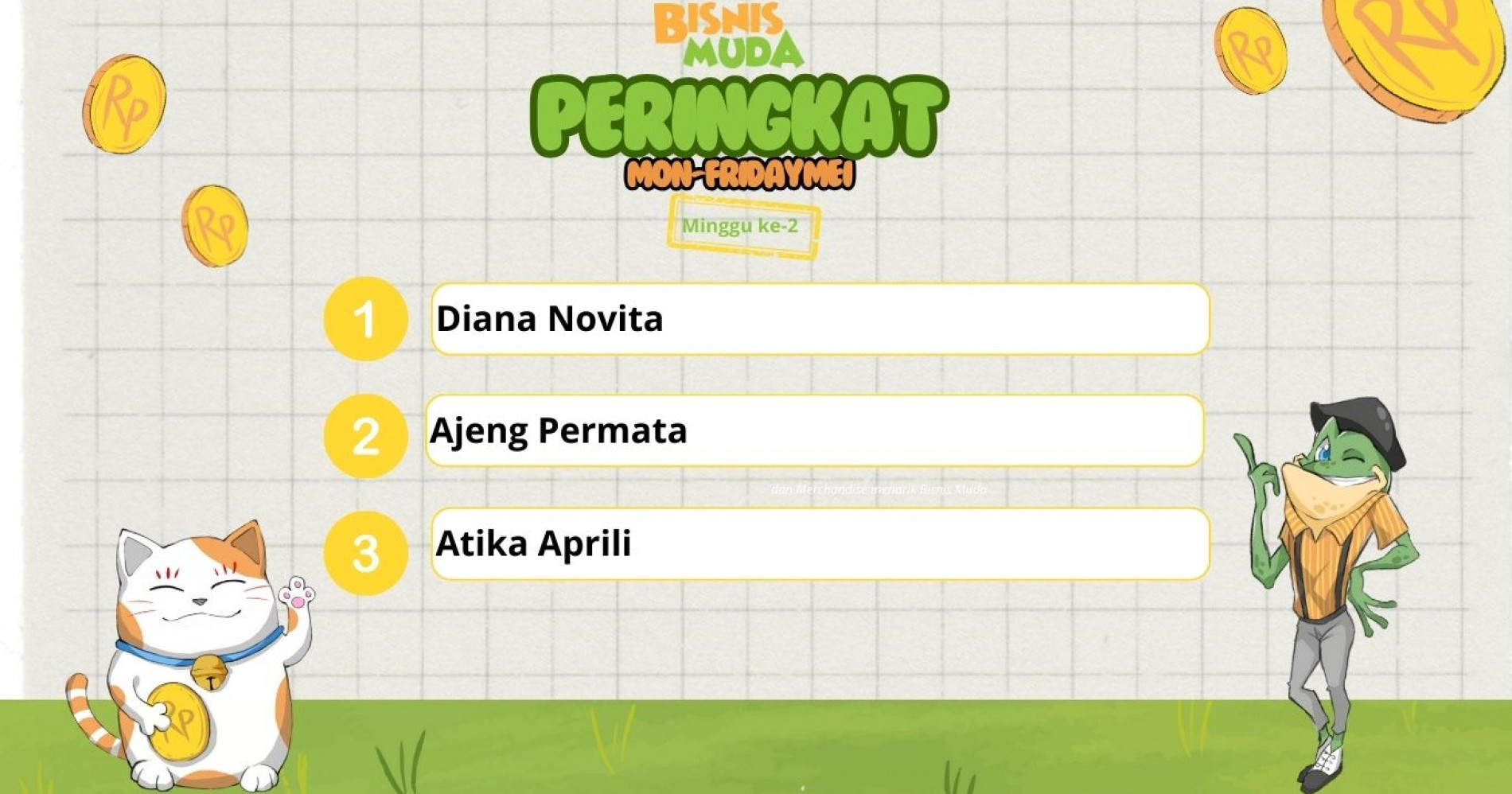 Peringkat Mon-Friday Mei Minggu ke-2 (Dokumen Bisnis Muda) Peringkat Mon-Friday Mei Minggu ke-2 (Dokumen Bisnis Muda)