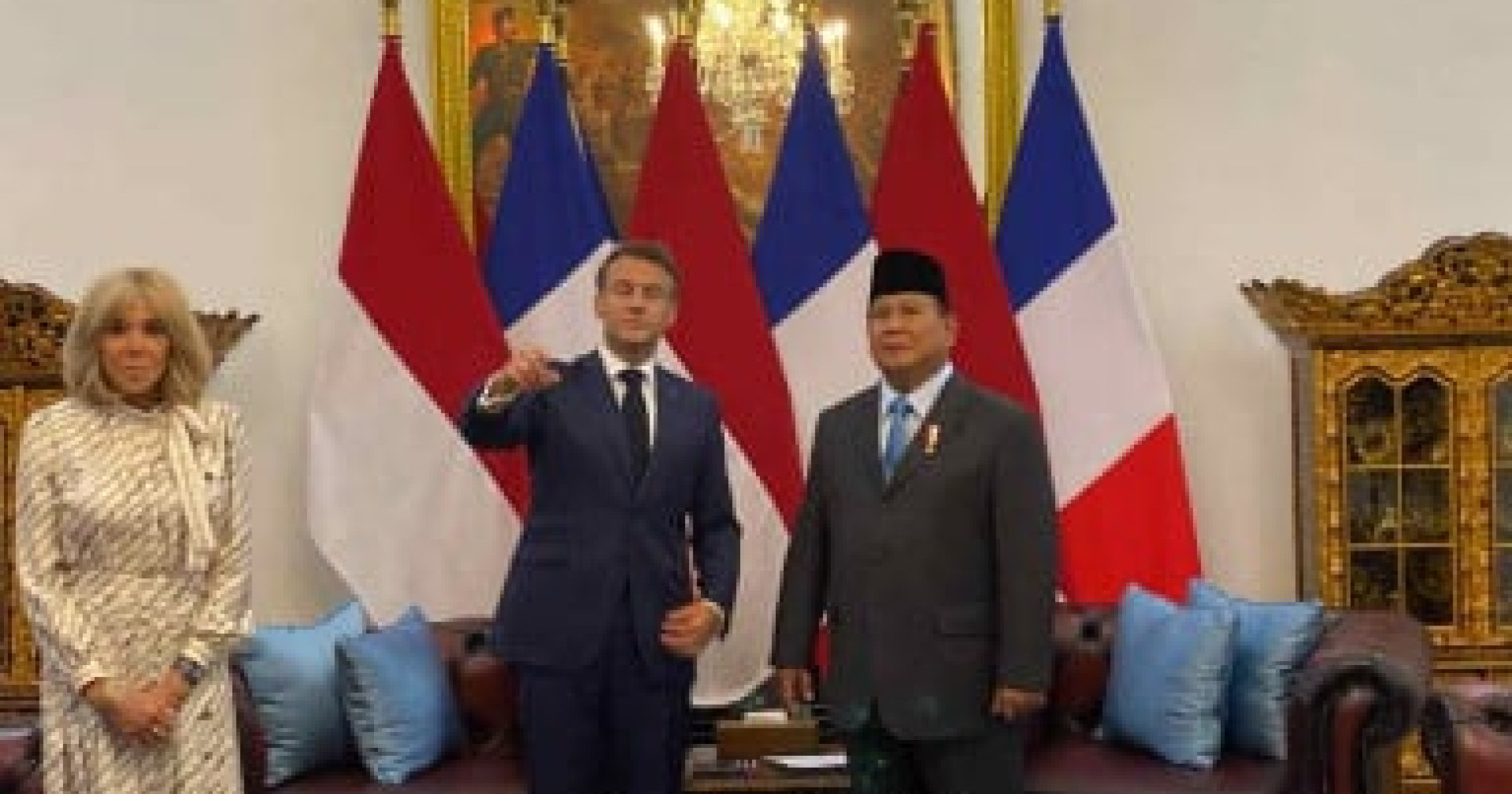 Presiden Prabowo bersama dengan Presiden Prancis (Gambar: Bisnis/Akbar E) Presiden Prabowo bersama dengan Presiden Prancis (Gambar: Bisnis/Akbar E)