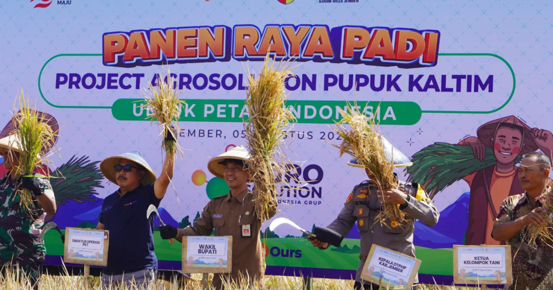 Panen padi program Agrosolution di Jember./Sumber gambar: Pupuk Kaltim Panen padi program Agrosolution di Jember./Sumber gambar: Pupuk Kaltim