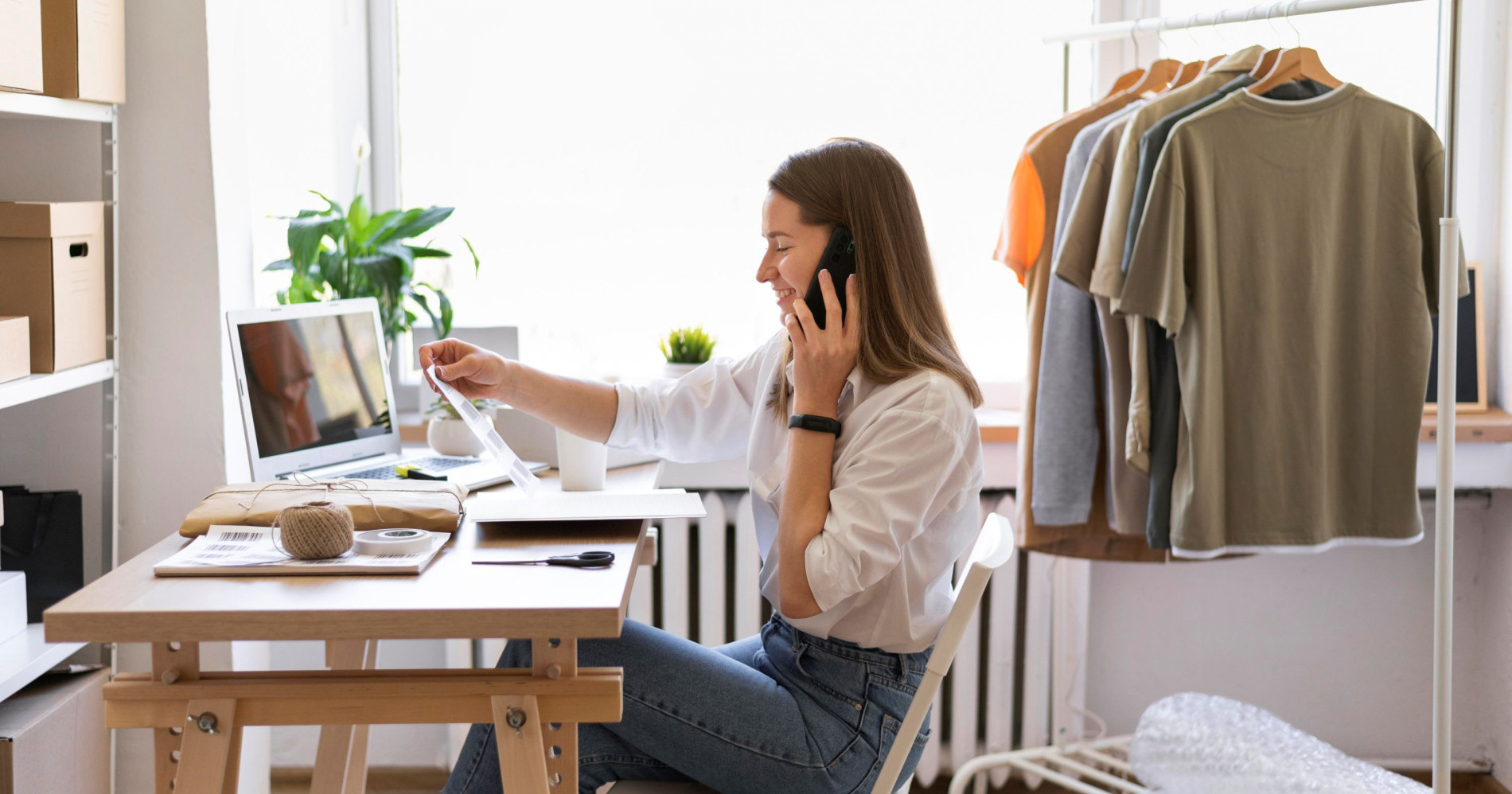 Ilustrasi pengusaha fashion berjualan di marketplace (Foto Freepik.com)