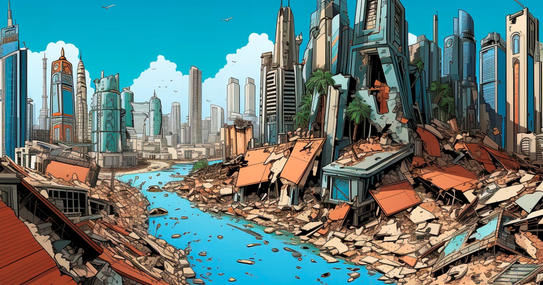 Ilustrasi bencana alam gempa bumi (Foto Freepik.com)