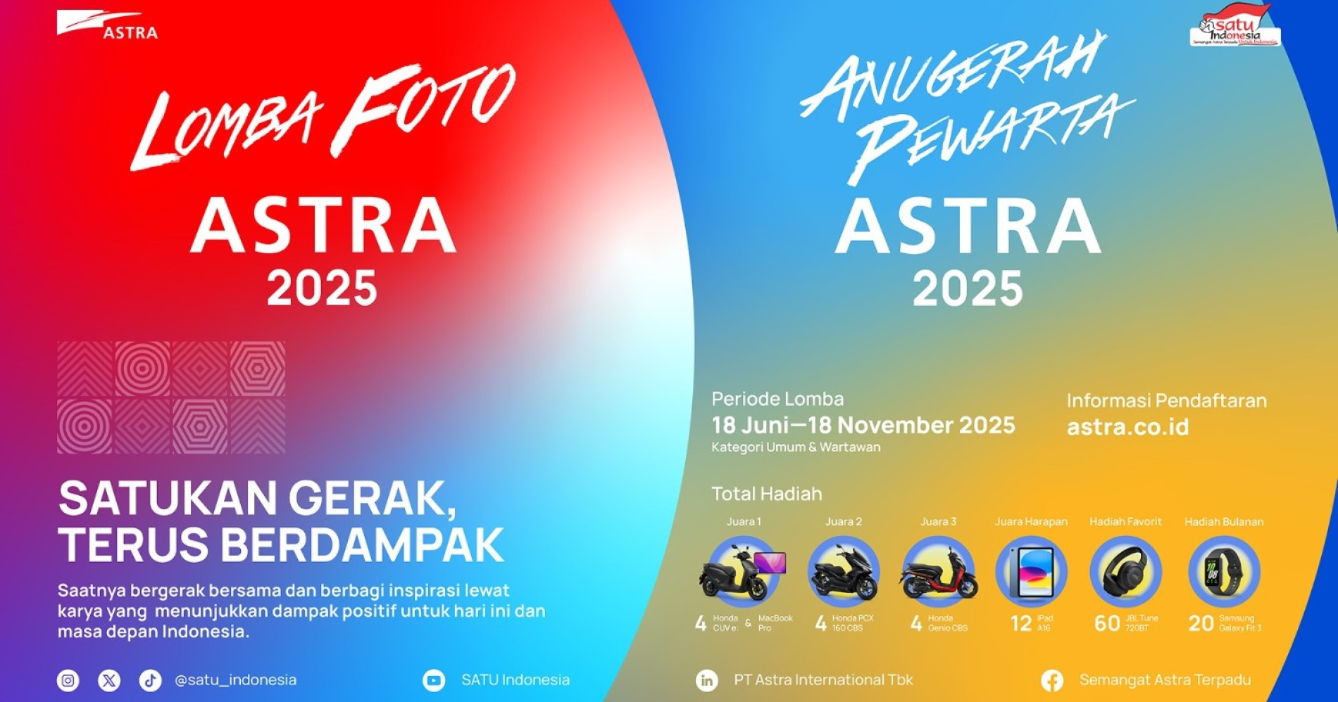 Lomba Foto Astra & Anugerah Pewarta Astra 2025 Resmi Dibuka Lomba Foto Astra & Anugerah Pewarta Astra 2025 Resmi Dibuka