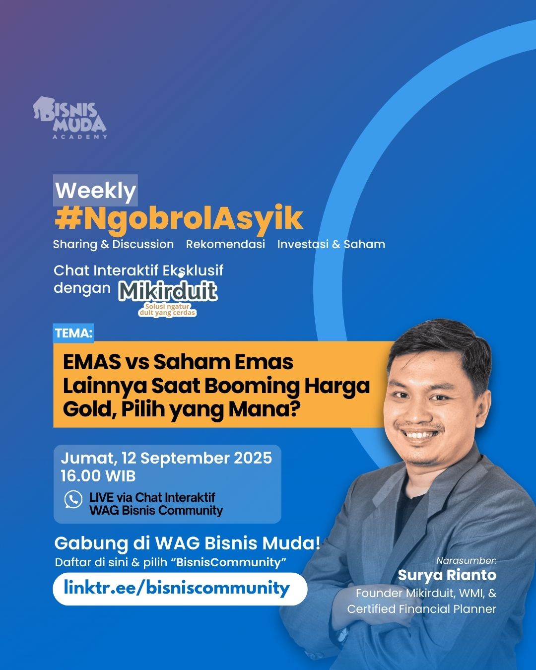 Ngobrol Asyik Bisnis Muda x Mikirduit