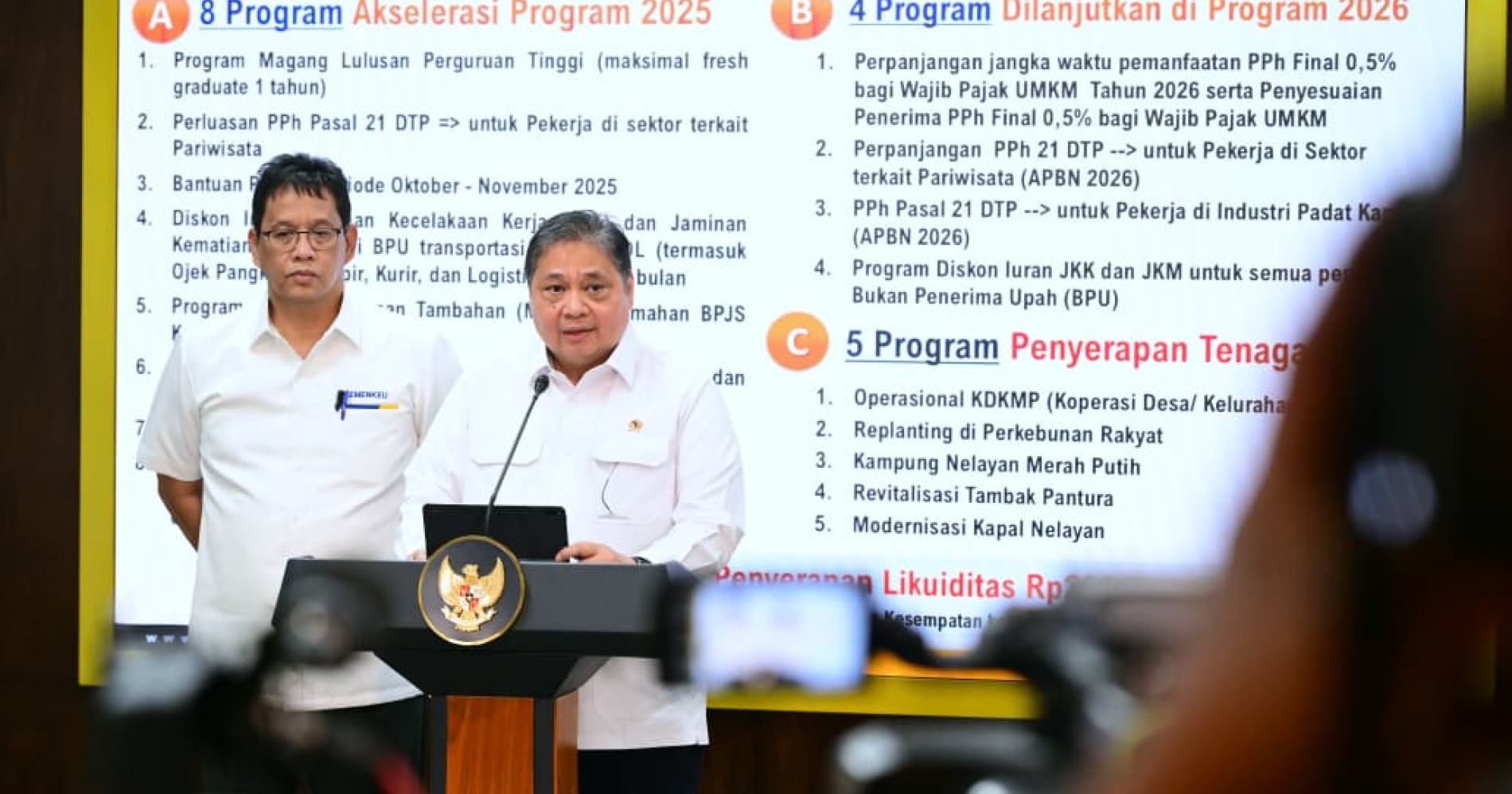 Penyampaian Program Paket Ekonomi 2025 (Sumber gmbar: Website Kementerian Koordinator Bidang Perekonomian RI)