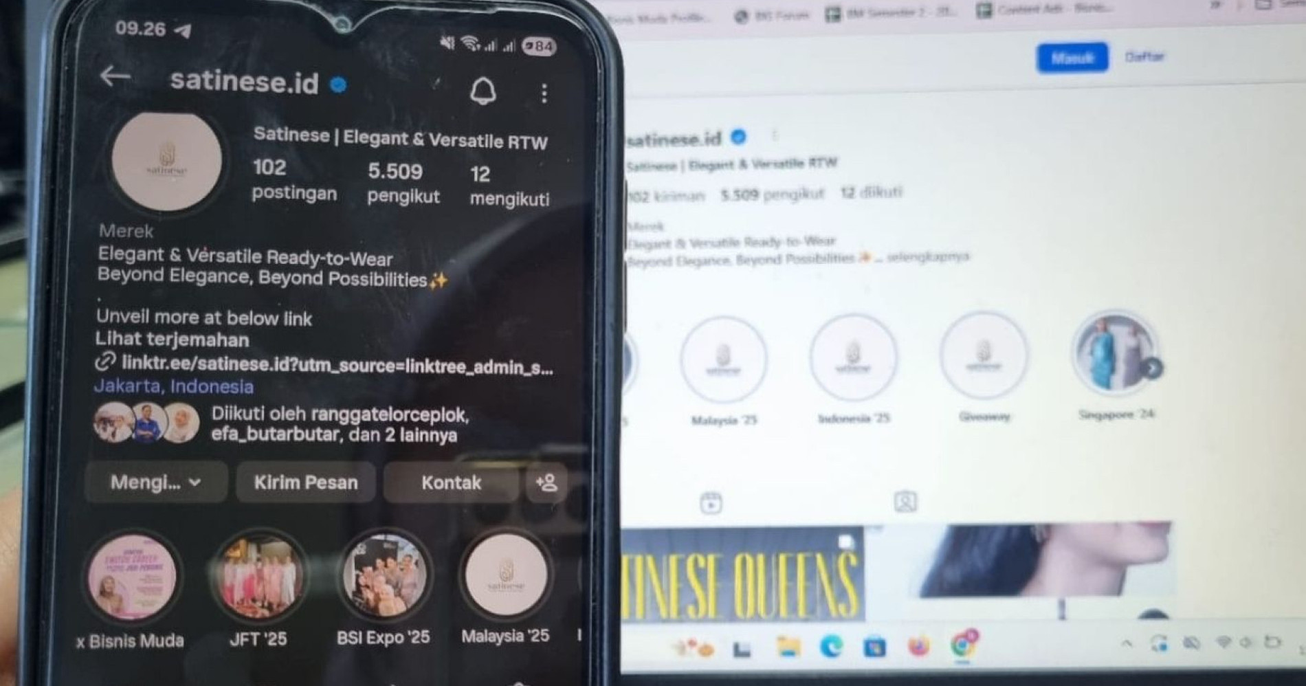 Ilustrasi Instagram Satinese (Tangkapan Layar Instagram @Satinese.id)