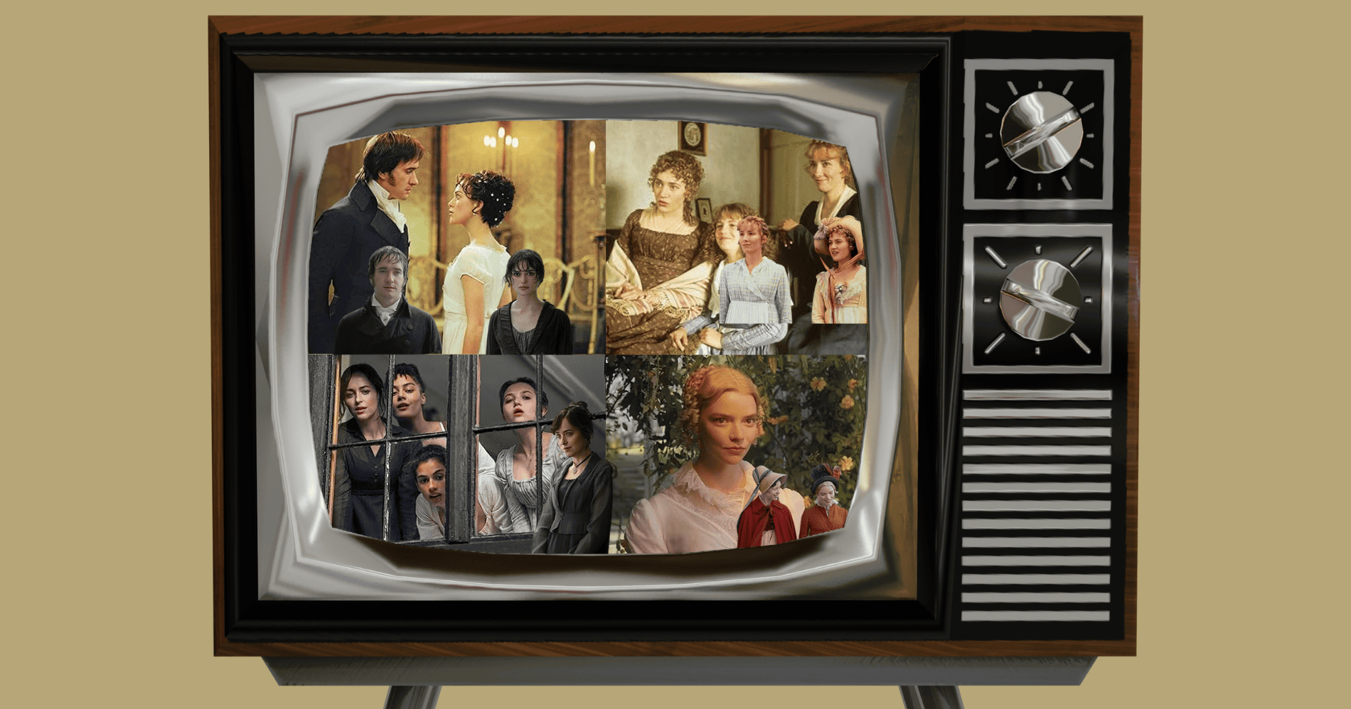 Adaptasi film dari novel karya Jane Austen (Sumber: Canva dan IMDb)