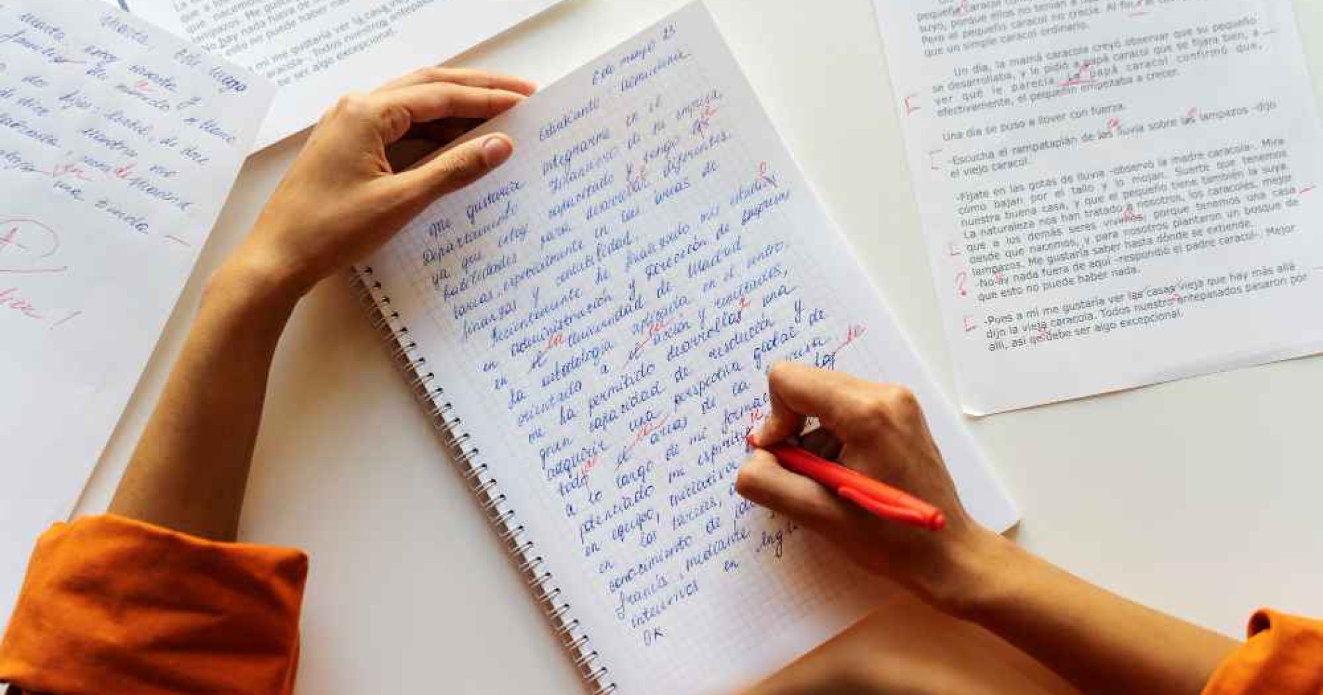 Ilustrasi sedang menulis esai beasiswa (Foto Freepik.com)