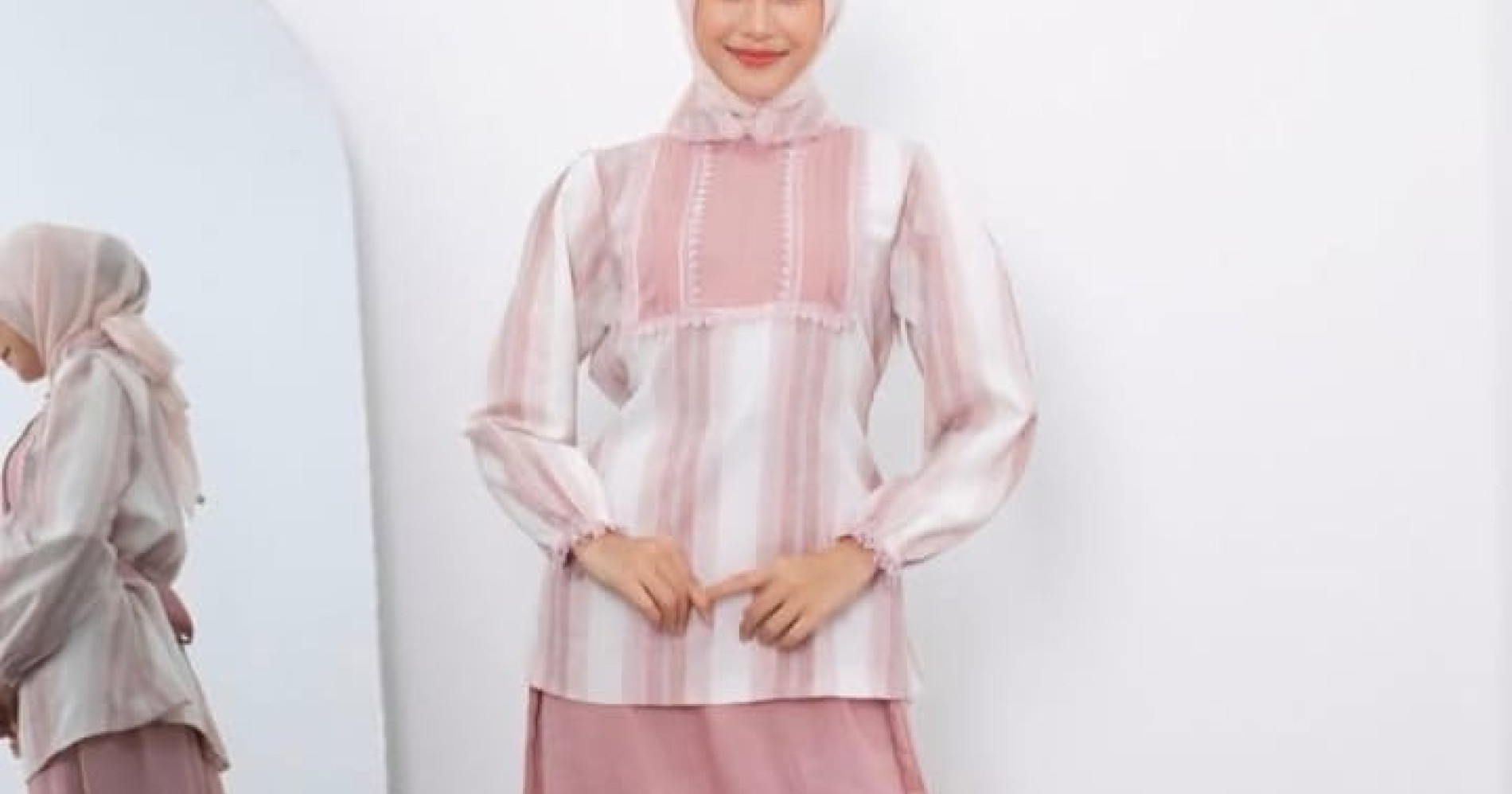 Ilustrasi OOTD Lebaran ala Elnisha Boutique (Sumber gambar : Instagram Elnisha Boutique)