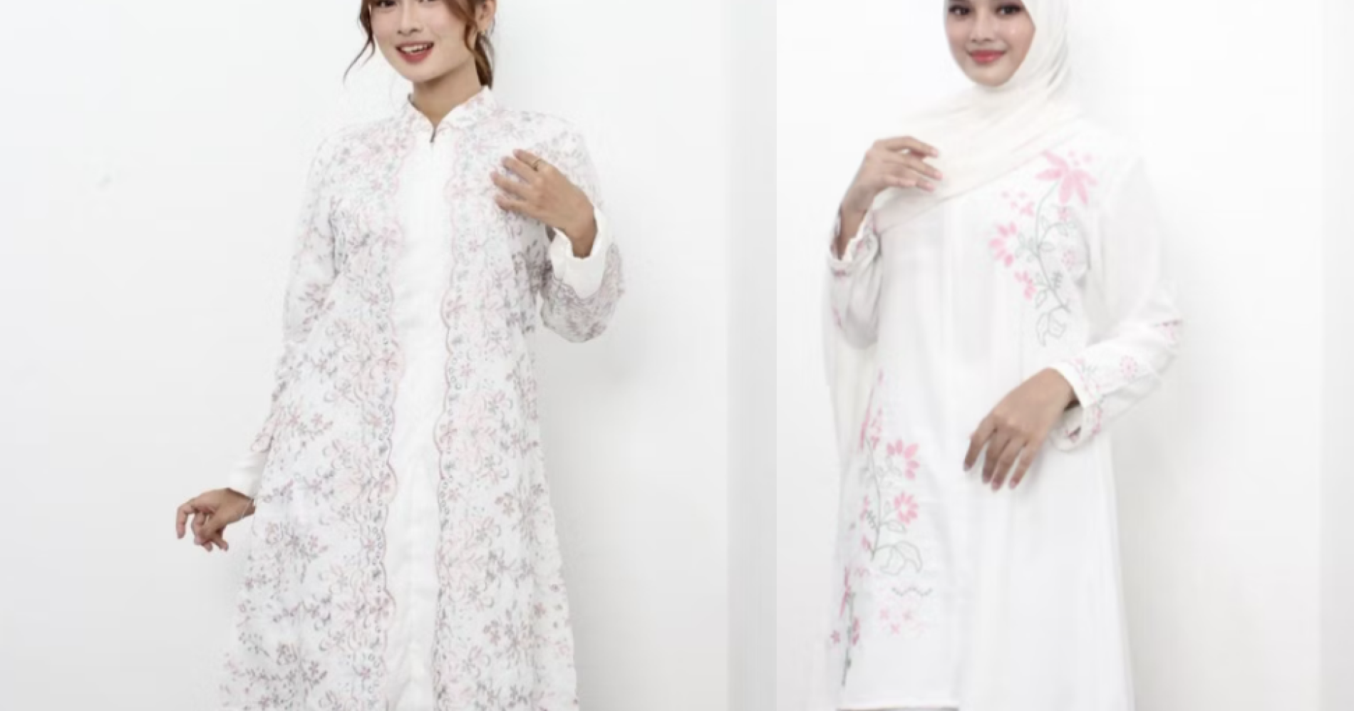 5 Teknik OOTD Lebaran dengan Koleksi Mina atau Maryam Set Warna Putih Elnisha Boutique. Sumber Gambar Marketplace Elnisha Boutique