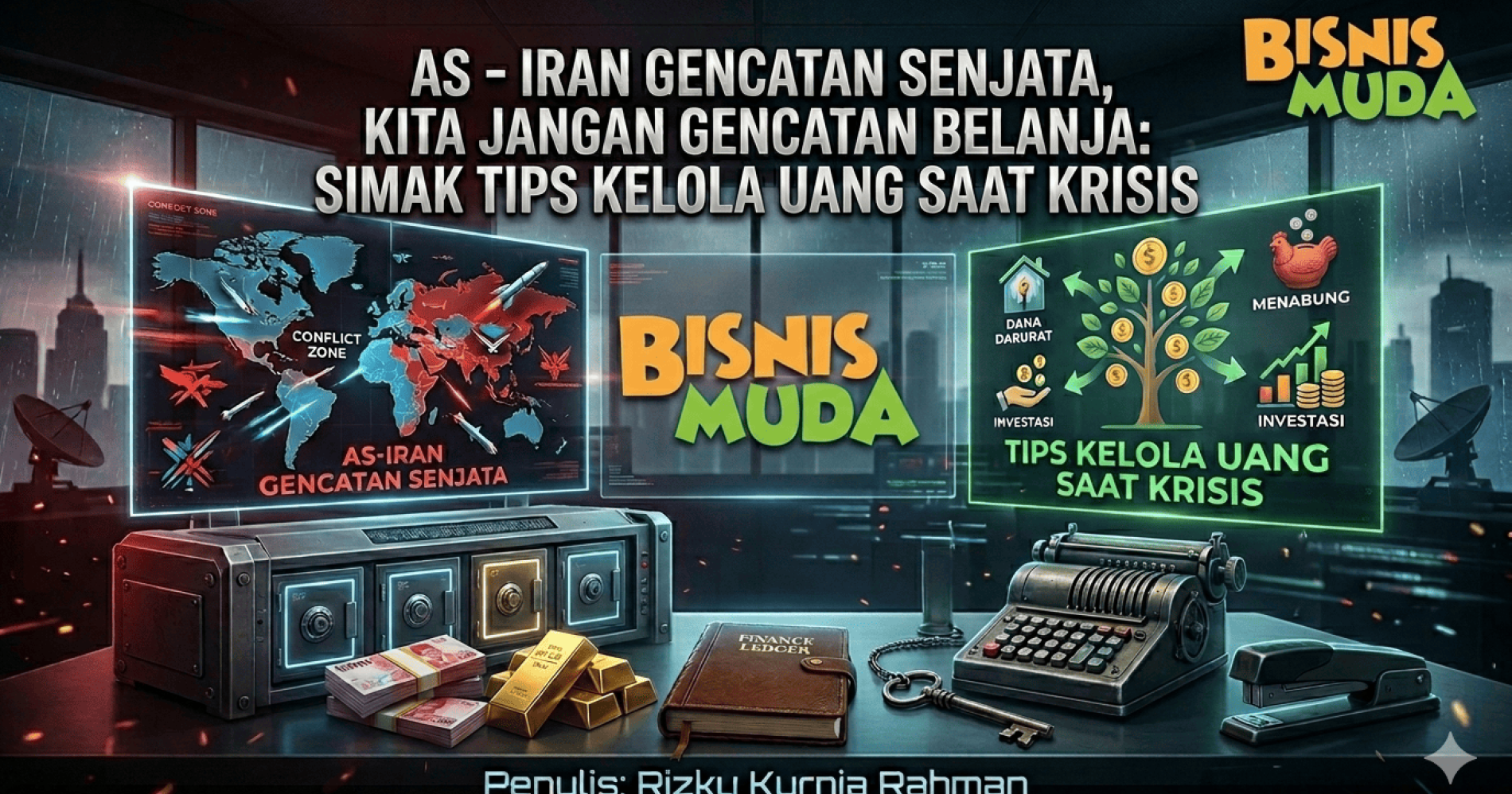 Gambaran krisis AS-Iran Saat Gencatan Senjata dan Tips Kelola Uang Saat Krisis, Sumber Gambar: Editing Pribadi Dibantu AI