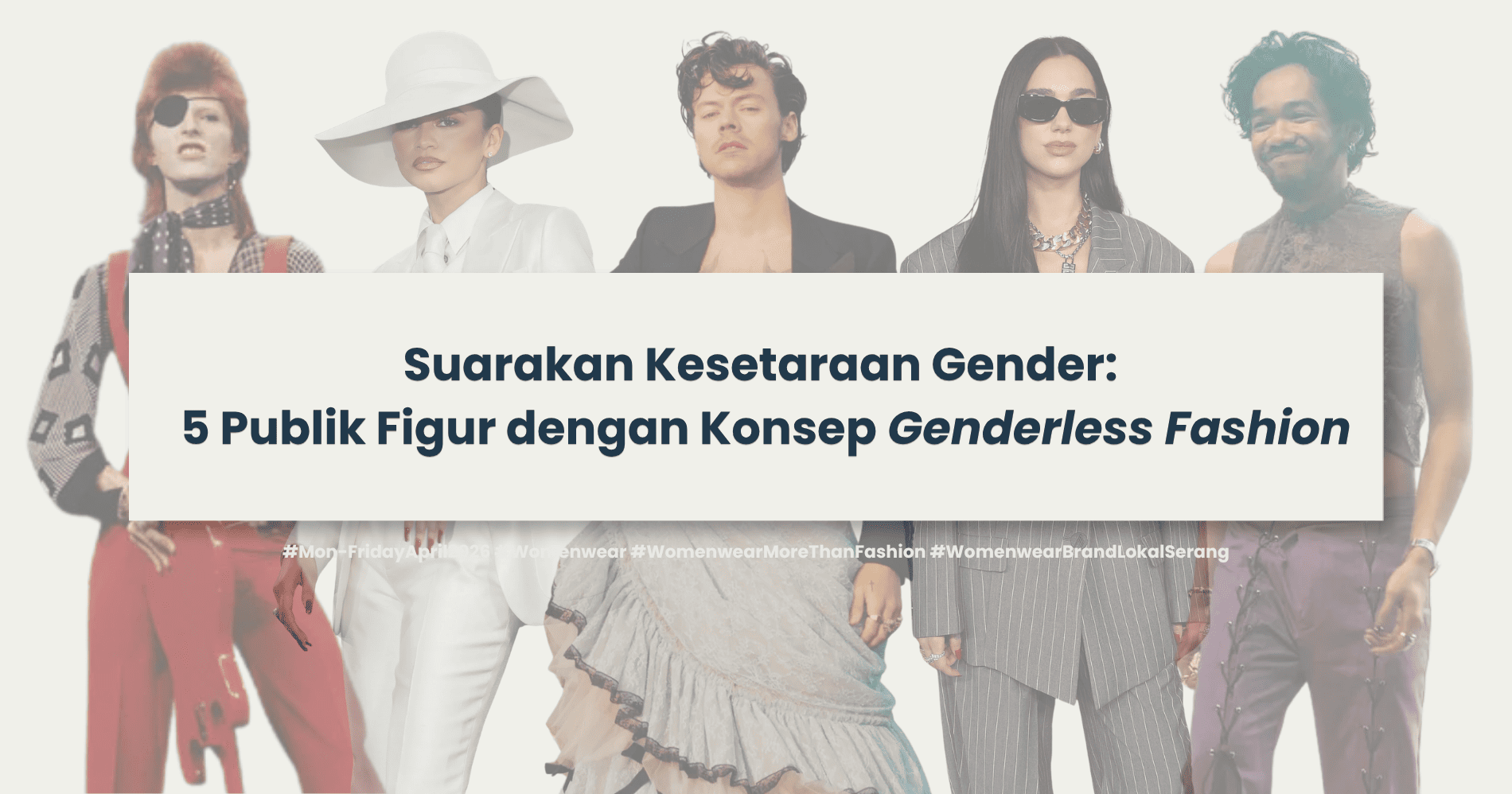 Lima Publik Figur Pakai Konsep Genderless Fashion (Sumber: Billboard, Vogue, Instagram Official Oslo Ibrahim, dan Canva)