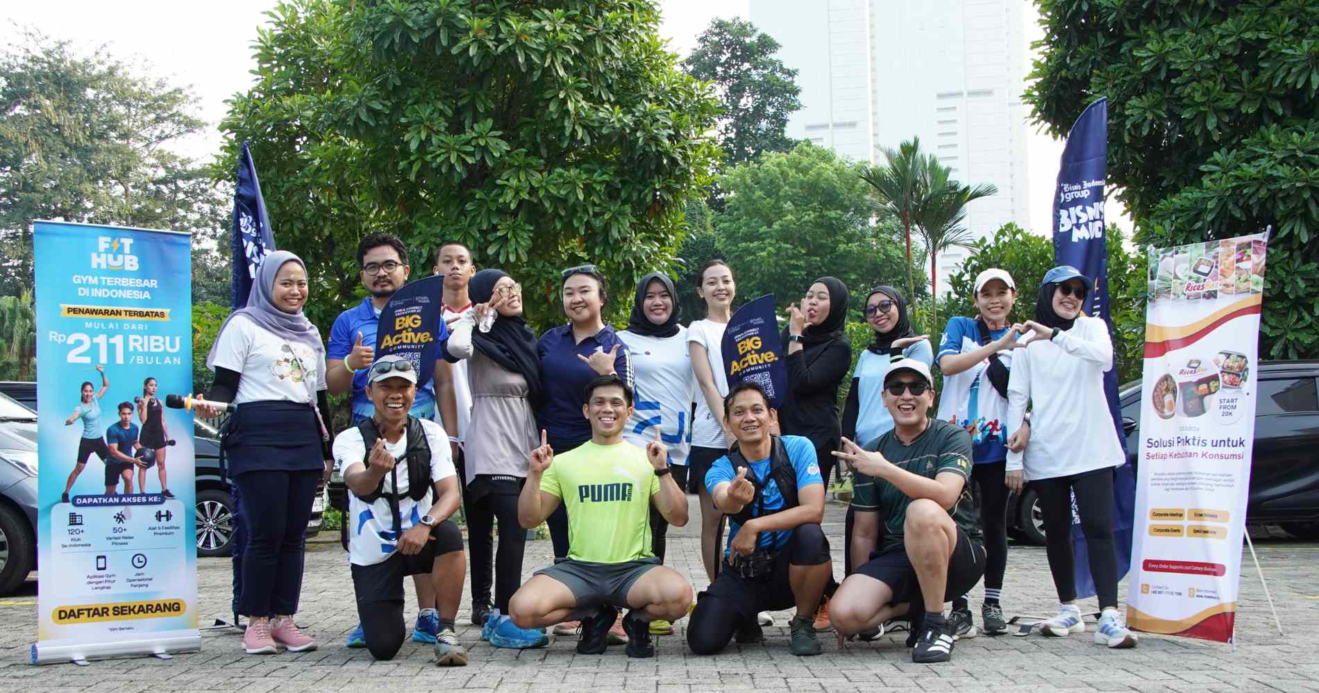 Keseruan acara Strength Training & Community Morning Run 2026 (Olga/Bisniscom)